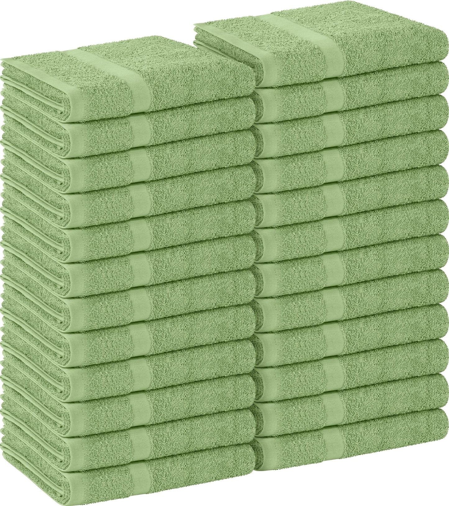 Utopia Towels Sage Green Salon Towels, Pack of 24 (Not Bleach Proof, 16 x 27 Inches) Highly Absorbent Towels for Hand, Gym, Beauty, Hair, Spa
