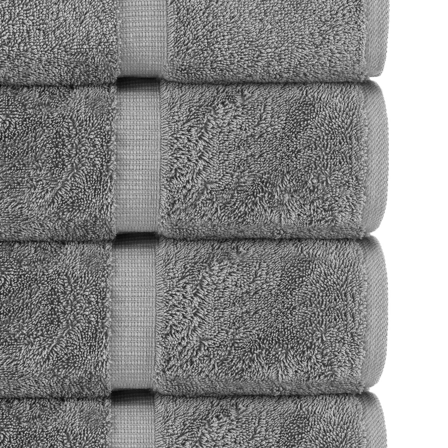 Chakir Turkish Linens | Hotel & Spa Quality 100% Cotton Premium Turkish Towels | Soft & Absorbent (8-Piece Towel Sets, Gray)