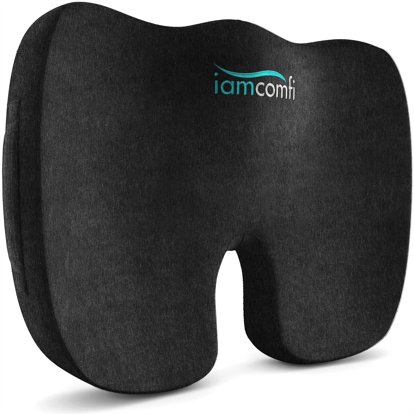 iamcomfi Coccyx Cushion for Tailbone Pain Relief – Medium Hardness - Memory Foam Sciatica Pillow for Back, Hip & Coccyx Pain