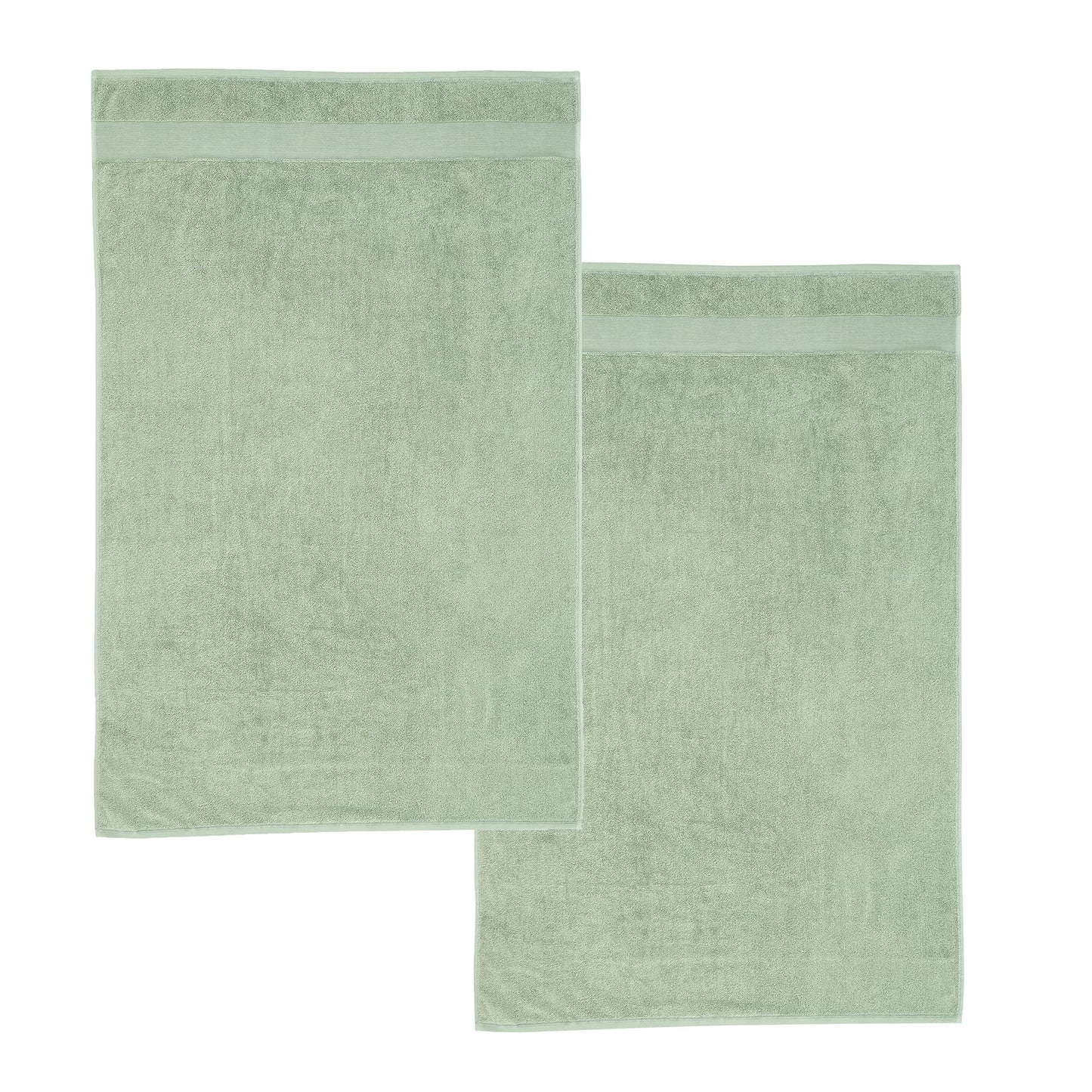 Catherine Lansfield Bathroom Anti-Bacterial Cotton Bath Sheet Pair Sage