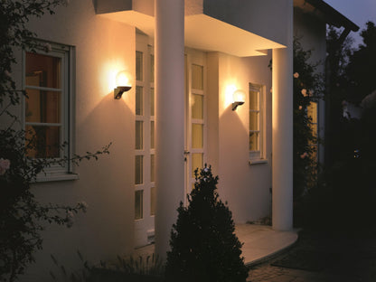 Steinel L 585 S Outdoor Wall Light Black, 180 Motion Sensor, 10 m Reach, Maximum 60 W Light Bulb (Not Included), E27 Fitting