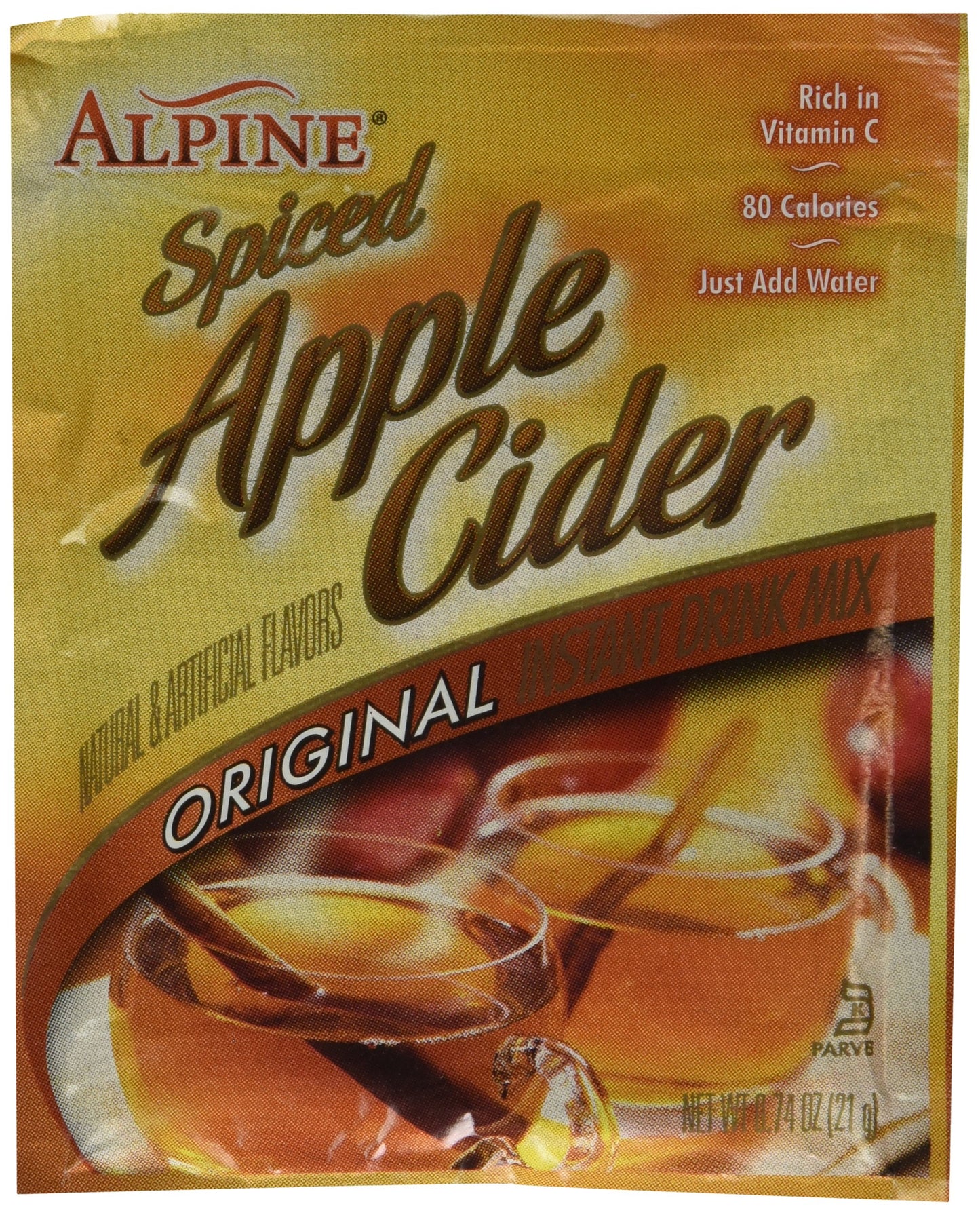 Alpine Spiced Cider Original Apple Flavor Drink Mix , 60 Packets of 0.74-Ounce by Alpine