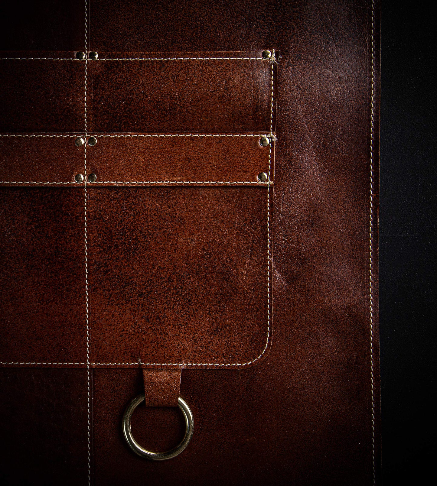 Angus Stoke Premium Leather apron Bob - 100% leather grill apron - vintage leather apron BBQ & kitchen (L-XL)