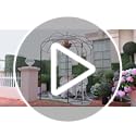 SCENDOR 4-Sided Garden Arbours Birdcage Shape Metal Gazebo Pergola Pavilion 106.7"L x 81.5"H x 81.5"W, Garden Rose Pavilion Arch for Backyard, Lawn, Wedding Decorations Ceremony