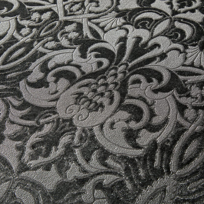 Laurence Llewelyn-Bowen - Slate Grey Embossed Damask Duvet Cover Set - Double Size (200 x 200cm) - 2 Pillowcases - Luxury Bedding Set - Velvet Damask