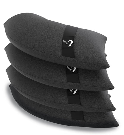 Baser - Outdoor fillable curved sandbags, 4 x 20 KG fillable weight bags for parasols, cantilevers and garden accessories