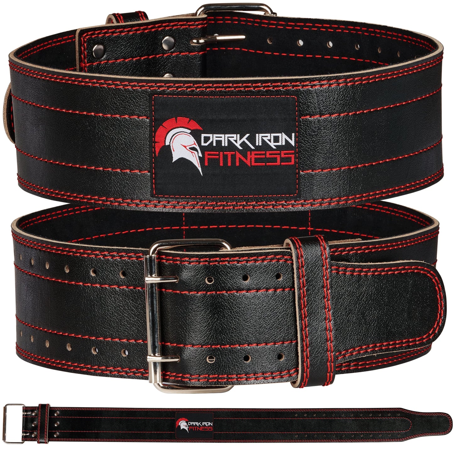 Dark Iron Fitness Medium 120 cm Genuine Leather Pro Weight Lifting Belt for Men and Women | Durable Comfortable & Adjustable with Buckle | Stabilizing