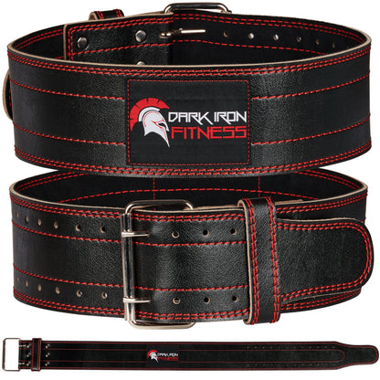 Dark Iron Fitness Medium 120 cm Genuine Leather Pro Weight Lifting Belt for Men and Women | Durable Comfortable & Adjustable with Buckle | Stabilizing