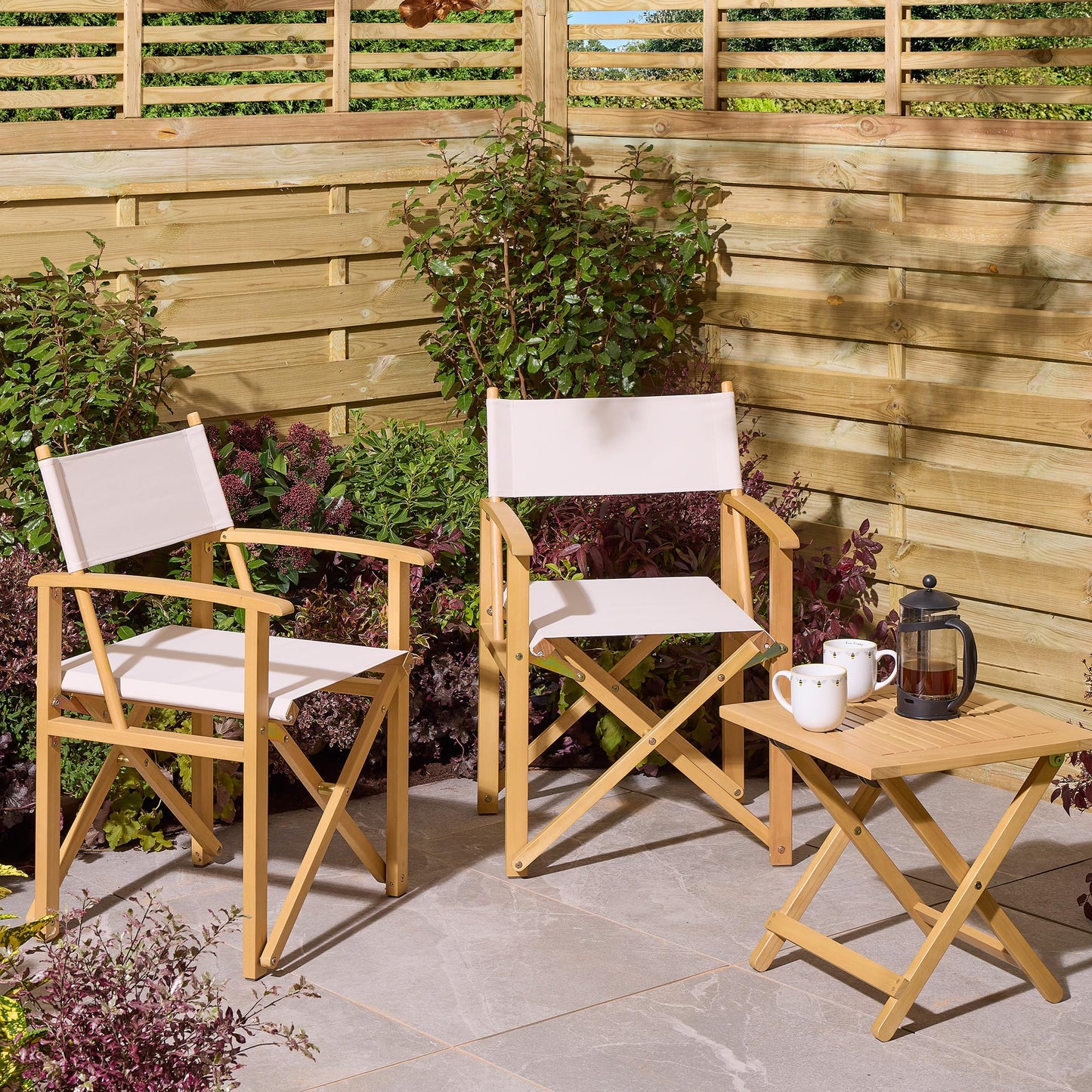Rowlinson Ascot Folding Directors Chair - Natural
