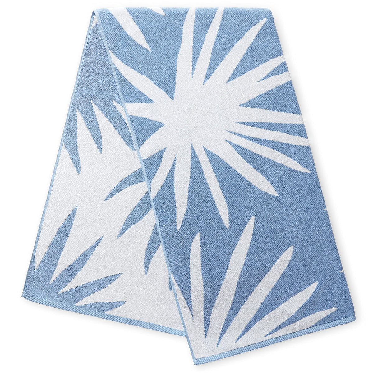 Laguna Beach Textile Co. Tropical Cabana Beach Towel - Oversized, Plush 630 GSM Cotton - Agave Blue