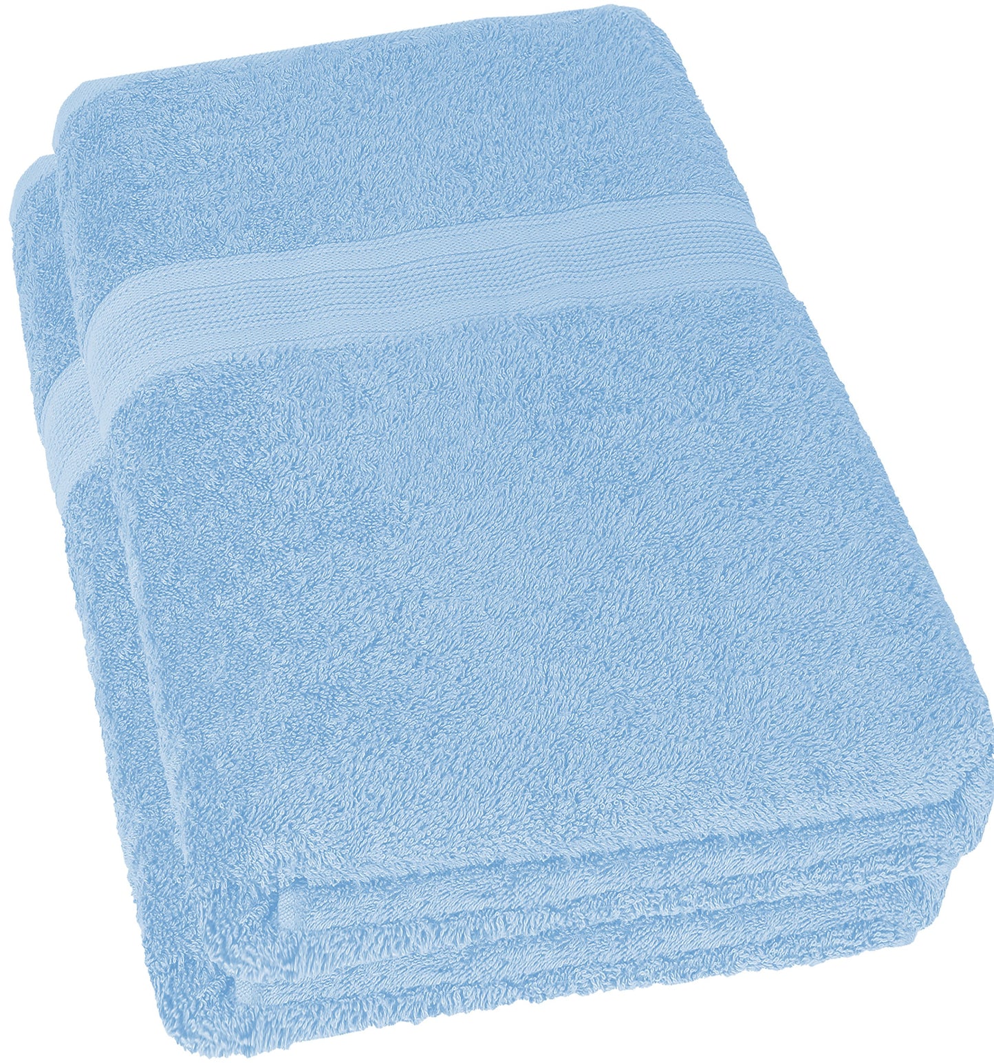 NatureMark Premium Quality Bath Towels 80 x 200 cm Pack of 2 Light Blue