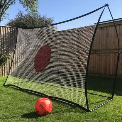 QUICKPLAY SPOT Football Rebounder Net 8x5ft | Multi-Sport Ball Skills Trainer with eCOACH training app | Target Football Rebound Net for Ball Control