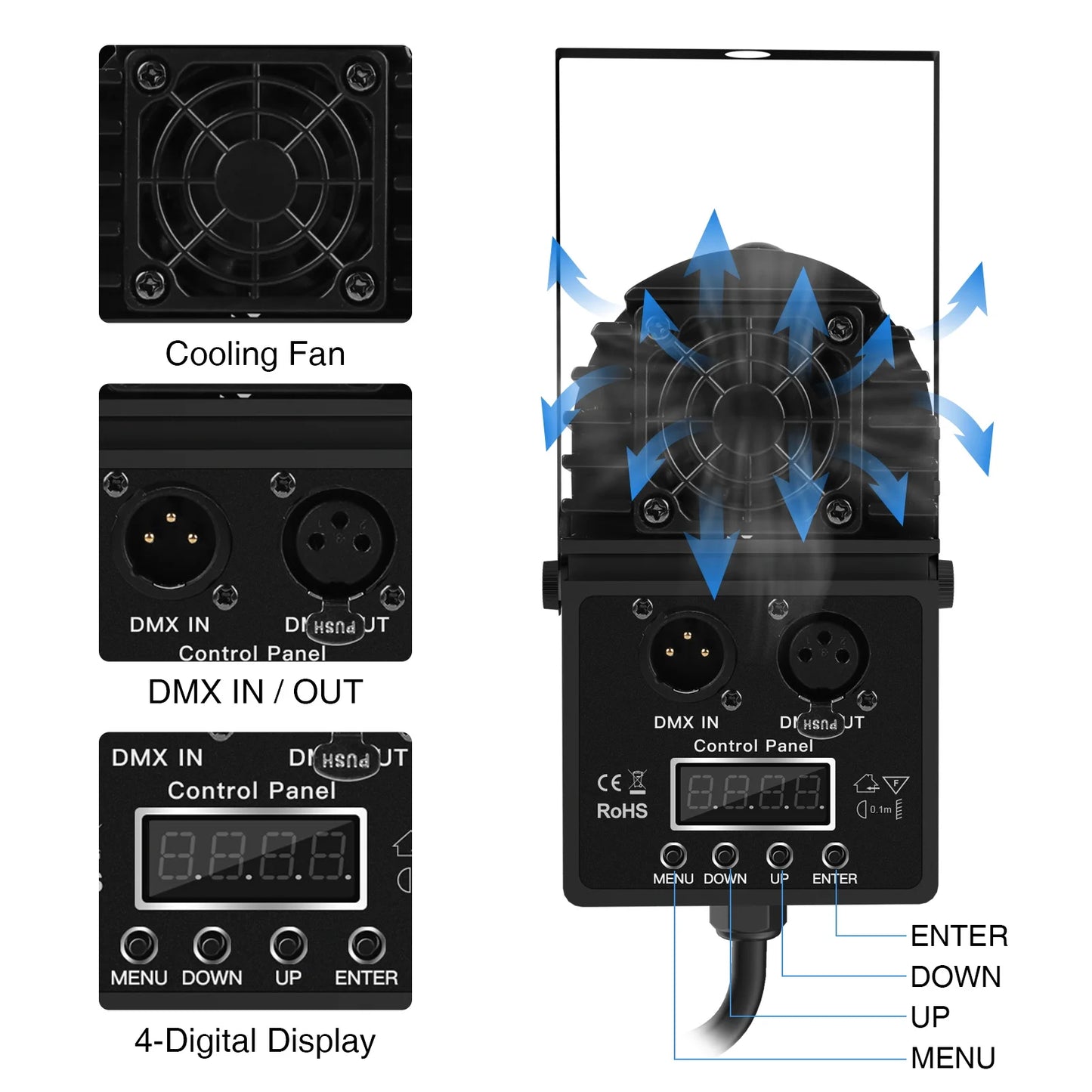 10W RGBW 4 IN 1 Stage Pinspot Light Dmx for Disco Party Bar DJ Event LED Disco Ball Light Beam Spot Light Stage Effect Light