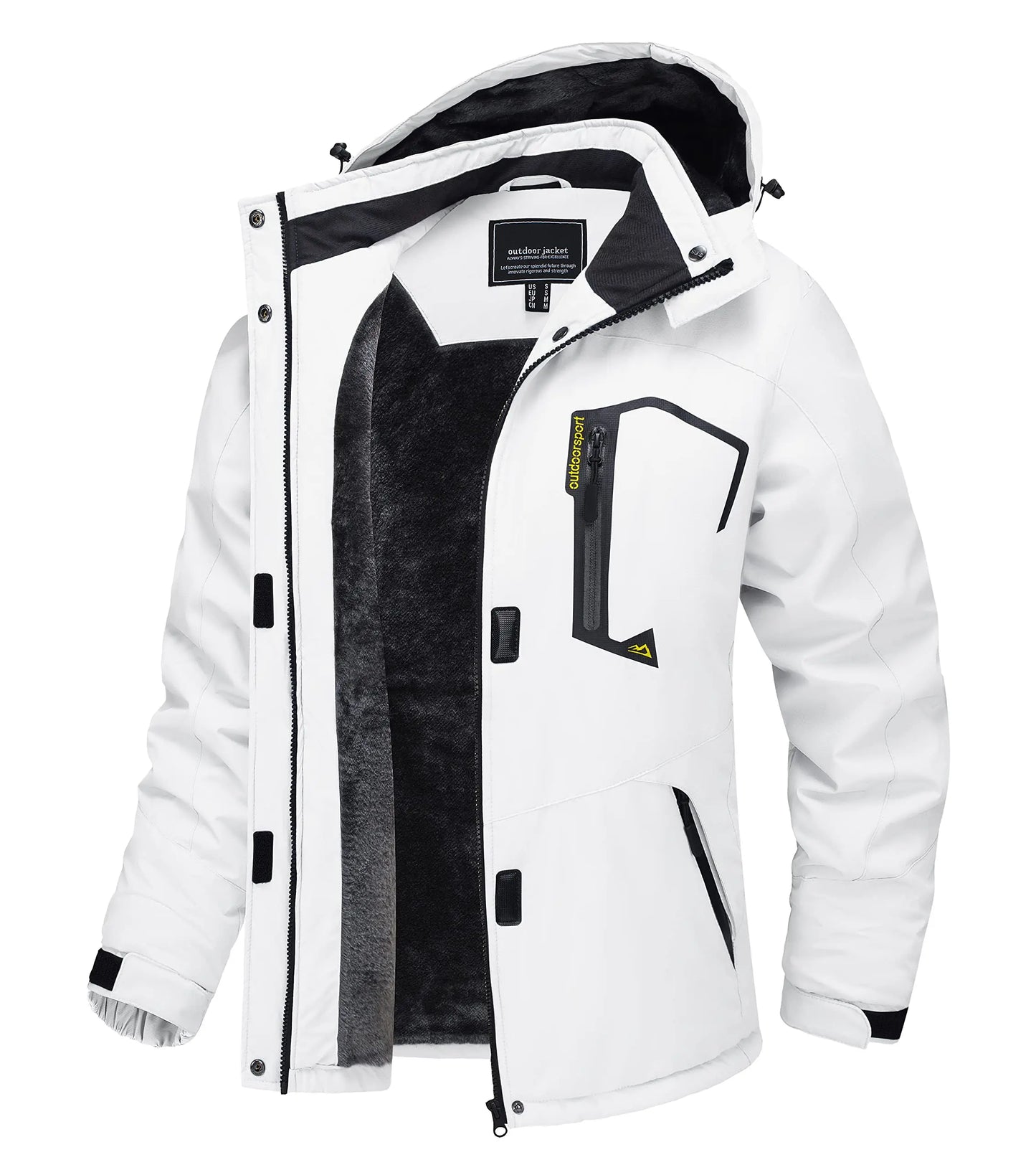 TACVASEN Winter Waterproof Ski Snowboard Jacket Womens Thermal Heavy Fleece Jackets Casual Work Rain Coat Windbreaker Parka