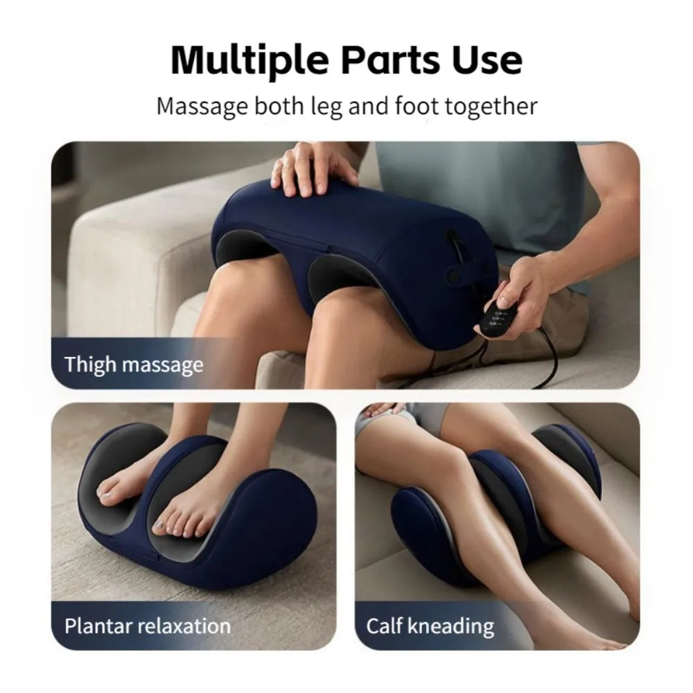 Electric Foot Massager Hot Compression Shiatsu Kneading Roller Foot Deep Tissue Massage Muscle Relaxation Pain Relief Massager