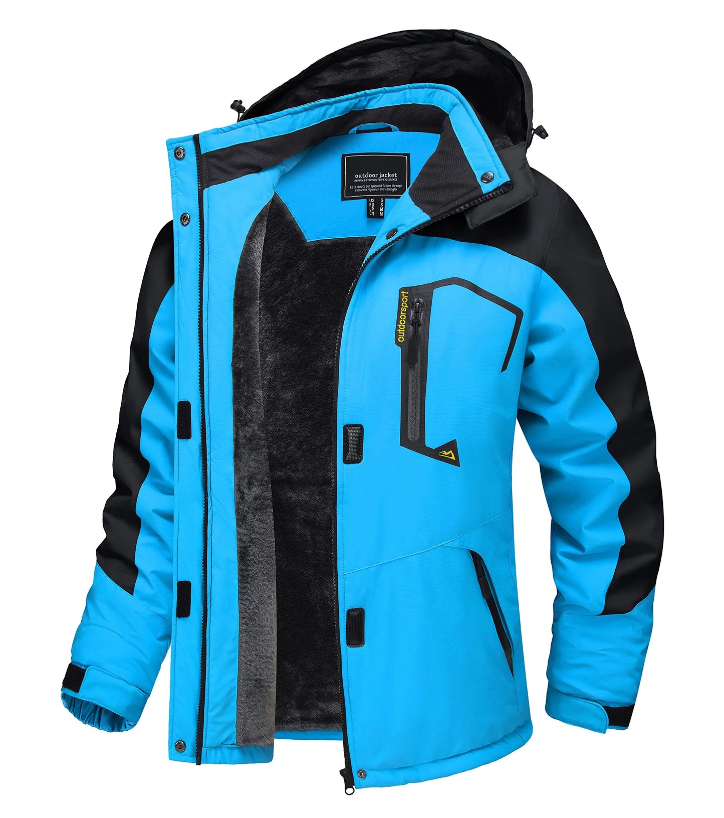 TACVASEN Winter Waterproof Ski Snowboard Jacket Womens Thermal Heavy Fleece Jackets Casual Work Rain Coat Windbreaker Parka