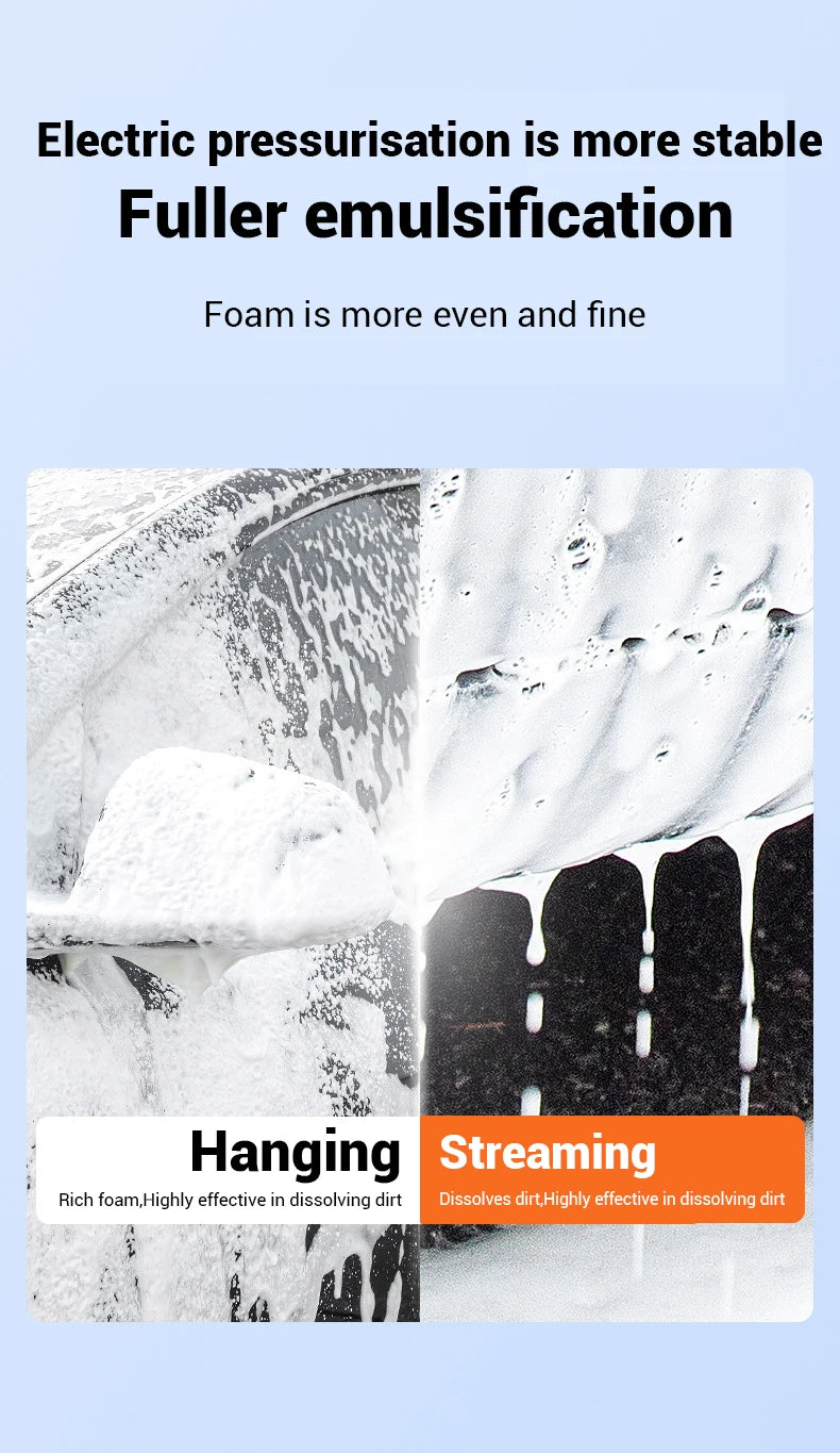 LEIBOO 2L Powerful Electric Foam Sprayer Car Wash Snow Foam Spray Bottle Rechargeable Auto Wash Sprayer Can Car Accessories