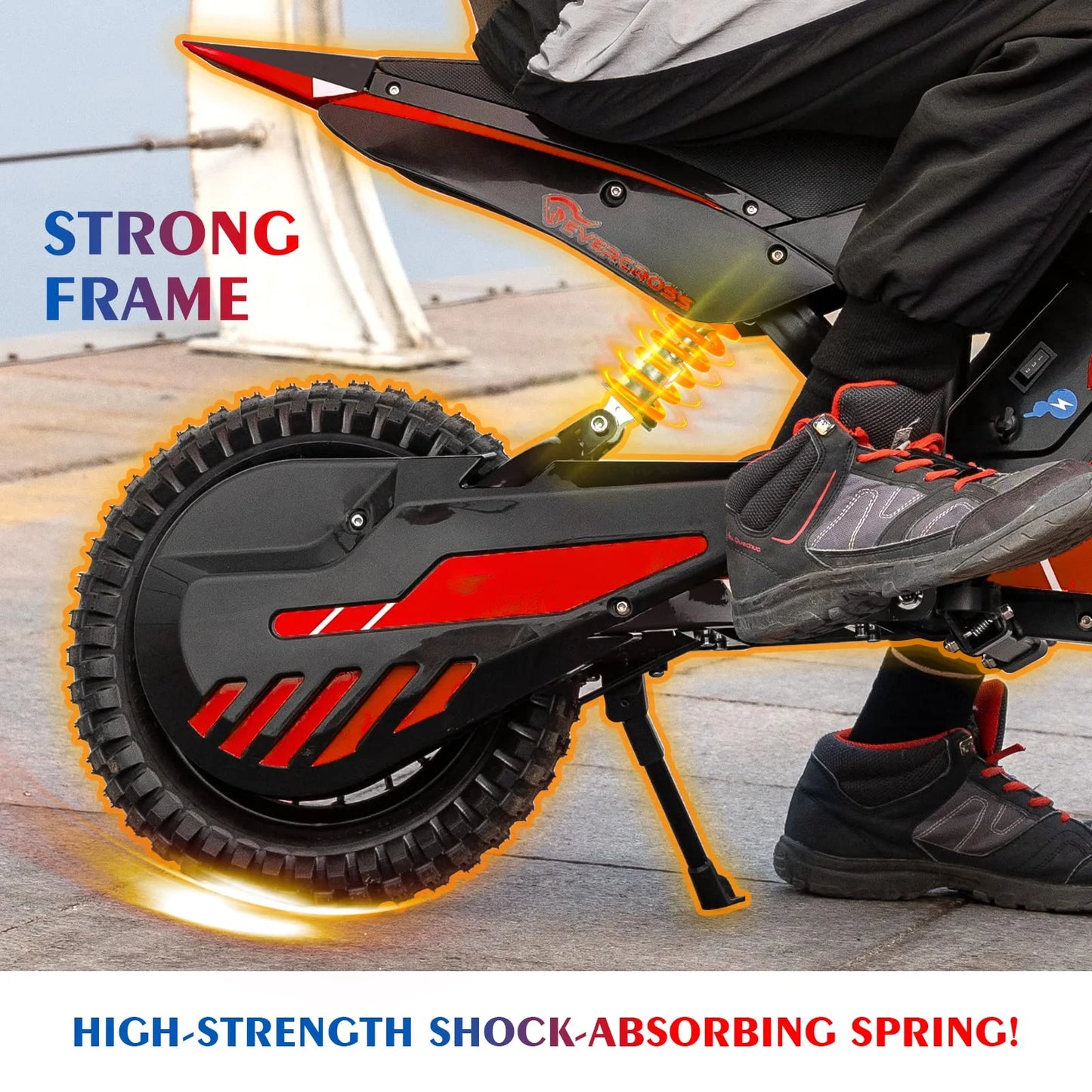 KOOLUX EV12M Electric Dirt Bike,300W Electric Motorcycle,15.5MPH & 9.3 Miles Long-Range,3-Speed Modes Motorcycle