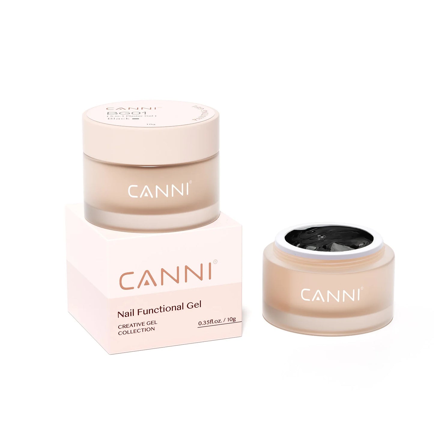 CANNI 10g No-Wipe 5-in-1 Plaster Gel HEMA TPO FREE Nail Art Functional Gel White Black Nail Painting Relief Pattern DIY Manicure