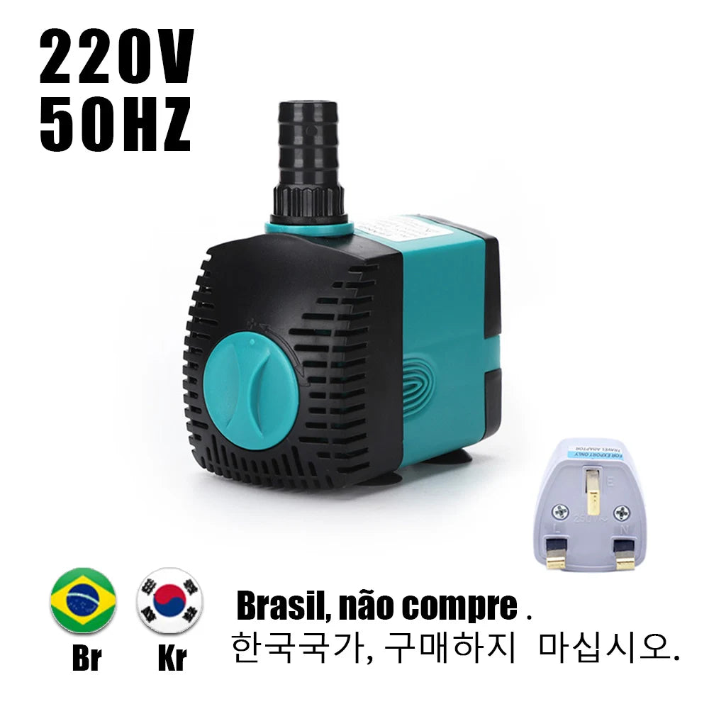 Ultra-Quiet 3/6/10/15/25/35/50/60W Submersible Water Fountain Pump Filter Fish Pond Aquarium Water Pump Tank Fountain