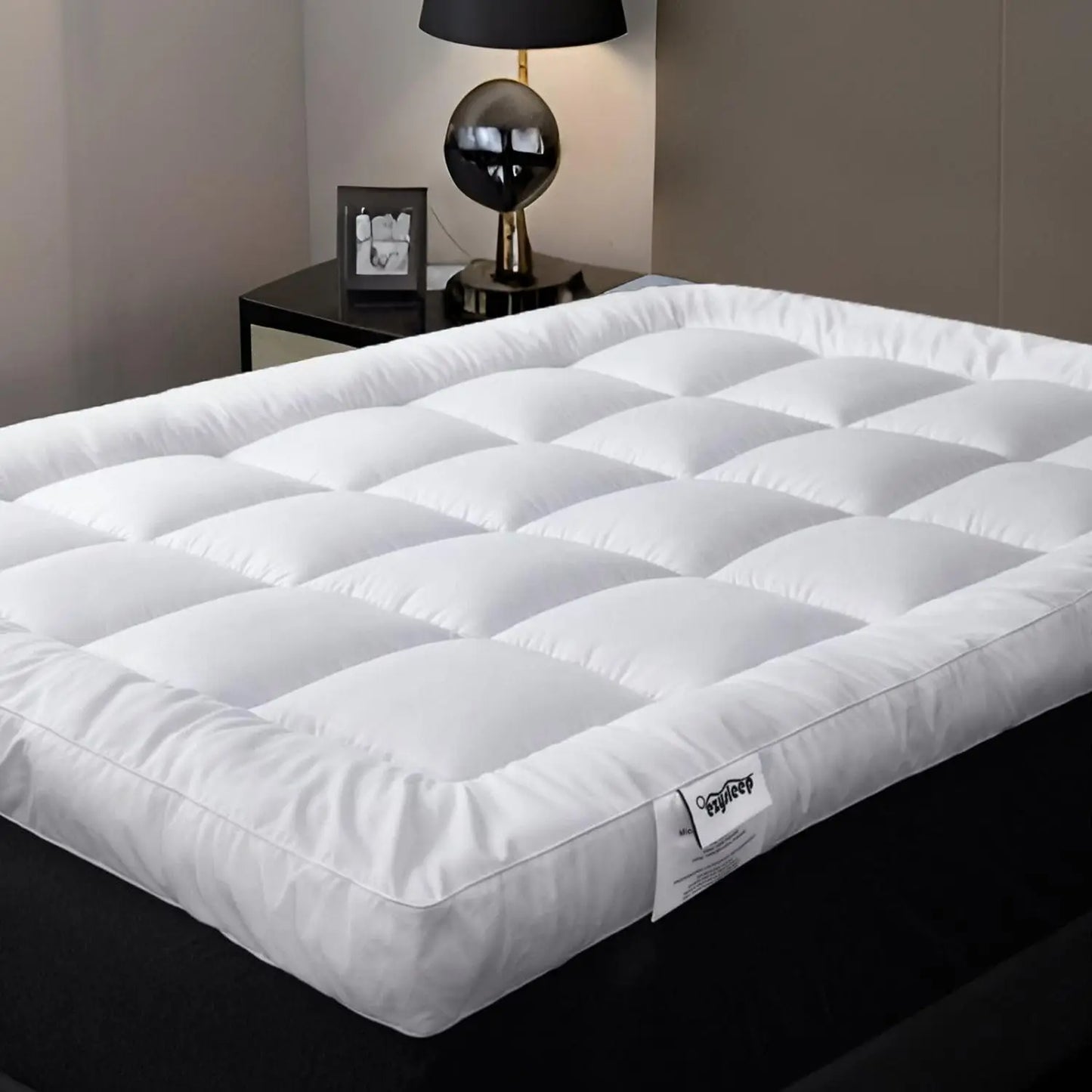 Hotel Collection 10cm Microfiber Mattress Topper Super Soft Box Stitched Bed Topper Extra Deep Bounce Back Mattress Enhancer Wit