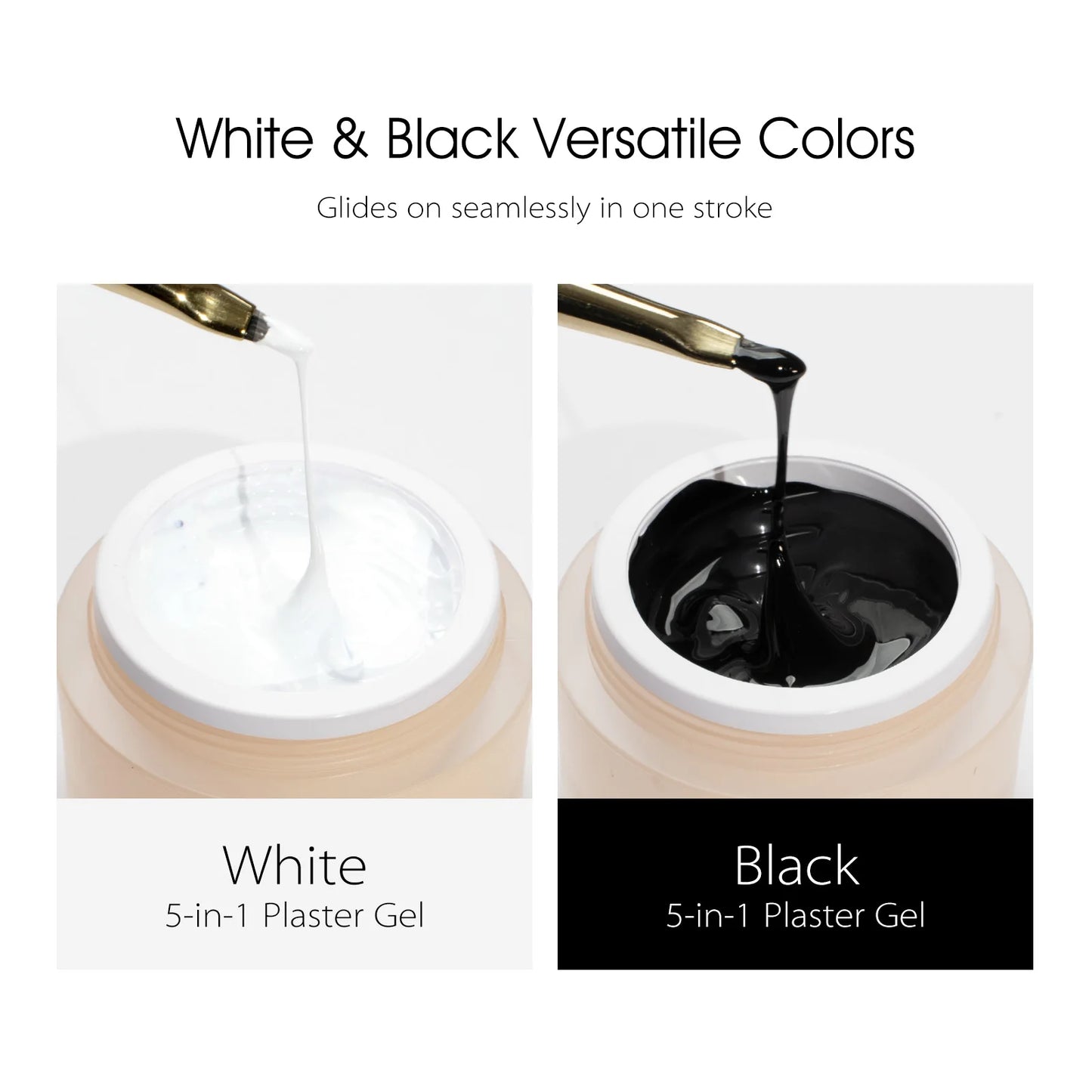 CANNI 10g No-Wipe 5-in-1 Plaster Gel HEMA TPO FREE Nail Art Functional Gel White Black Nail Painting Relief Pattern DIY Manicure