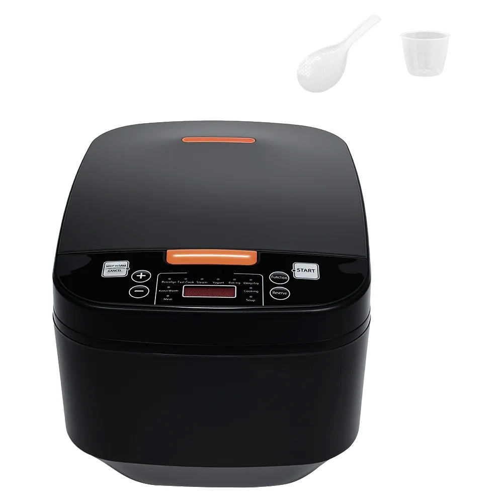5L Electric Rice Cooker Multi-functional with Steamer Non-Stick Inner Pot 1000W 24H Keep Warm LCD Display for Home Kitchen