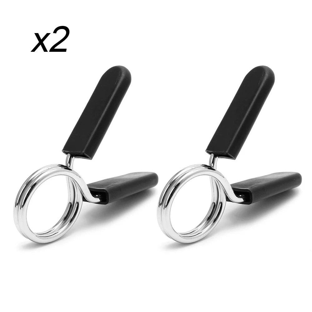 2PCS 25mm Barbell Bar Clamp Spring Collar Clips Gym Weight Dumbbell Lock Lift