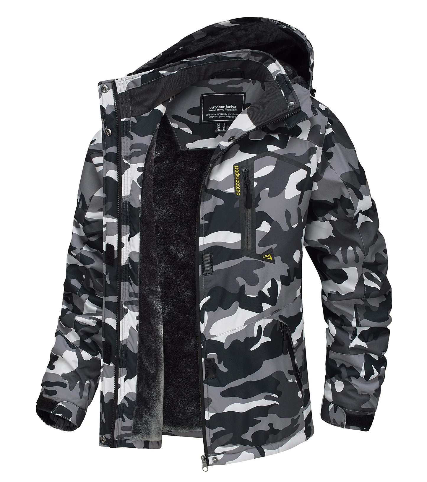 TACVASEN Winter Waterproof Ski Snowboard Jacket Womens Thermal Heavy Fleece Jackets Casual Work Rain Coat Windbreaker Parka