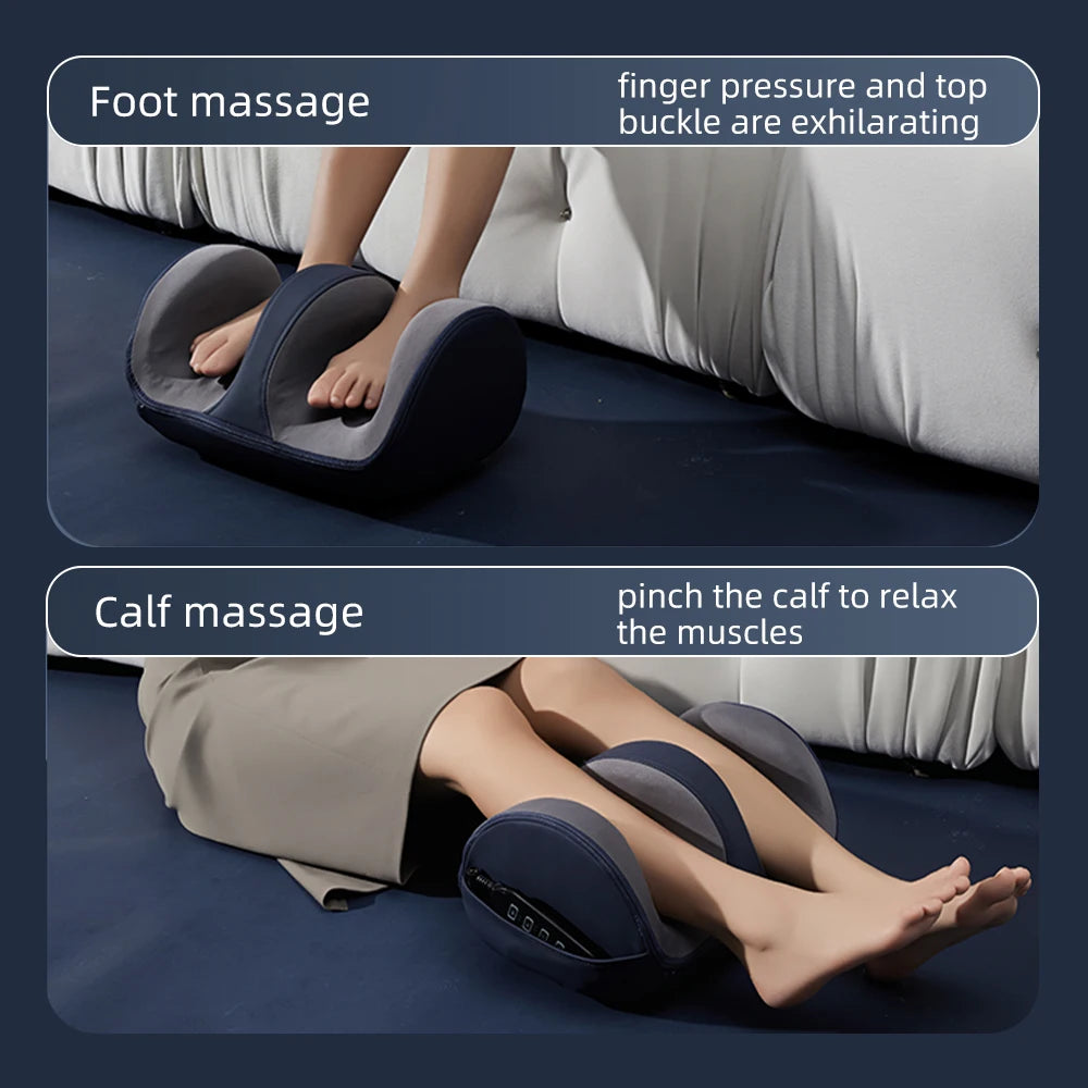 Electric Foot Massager Hot Compression Shiatsu Kneading Roller Foot Deep Tissue Massage Muscle Relaxation Pain Relief Massager