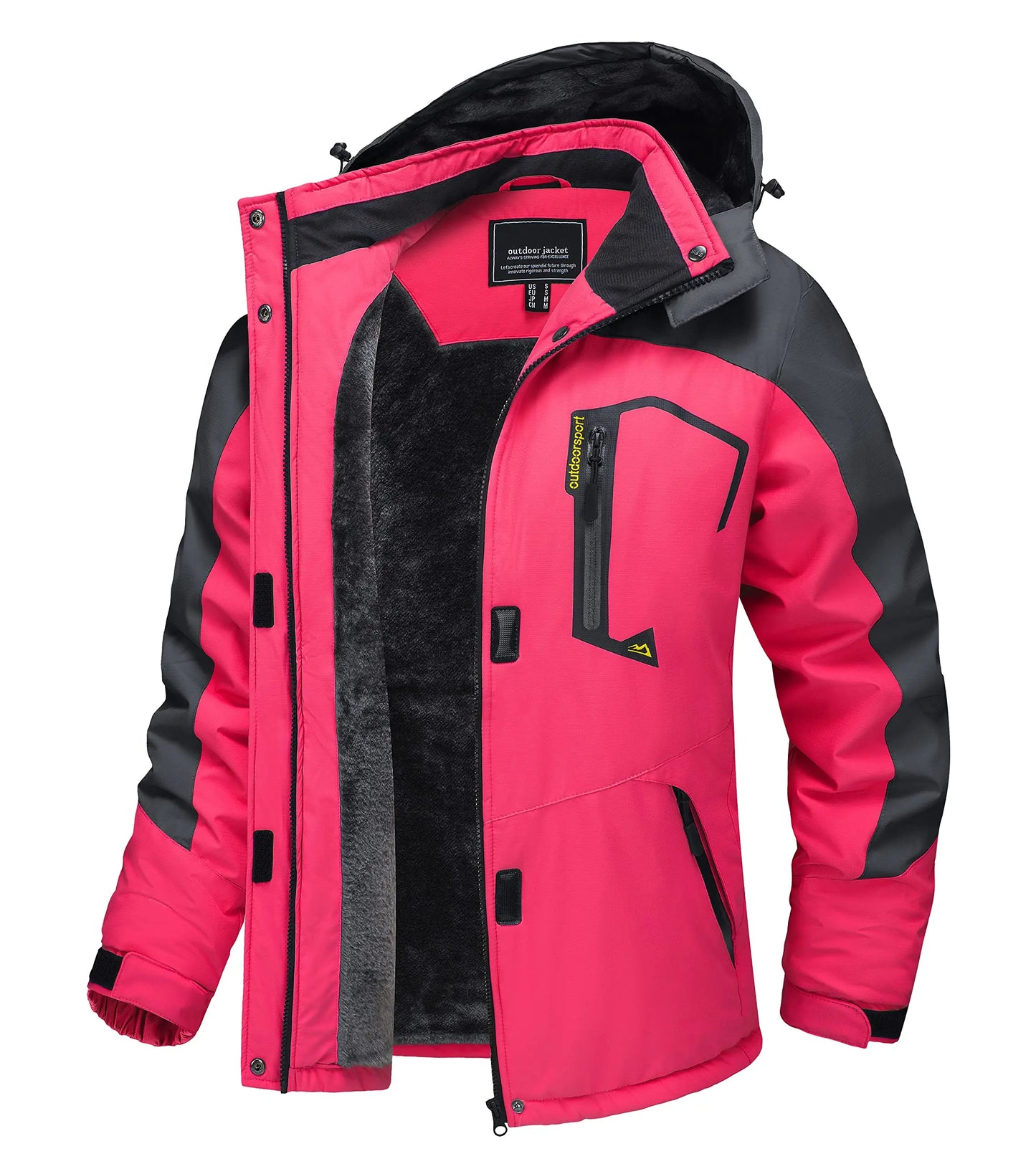 TACVASEN Winter Waterproof Ski Snowboard Jacket Womens Thermal Heavy Fleece Jackets Casual Work Rain Coat Windbreaker Parka