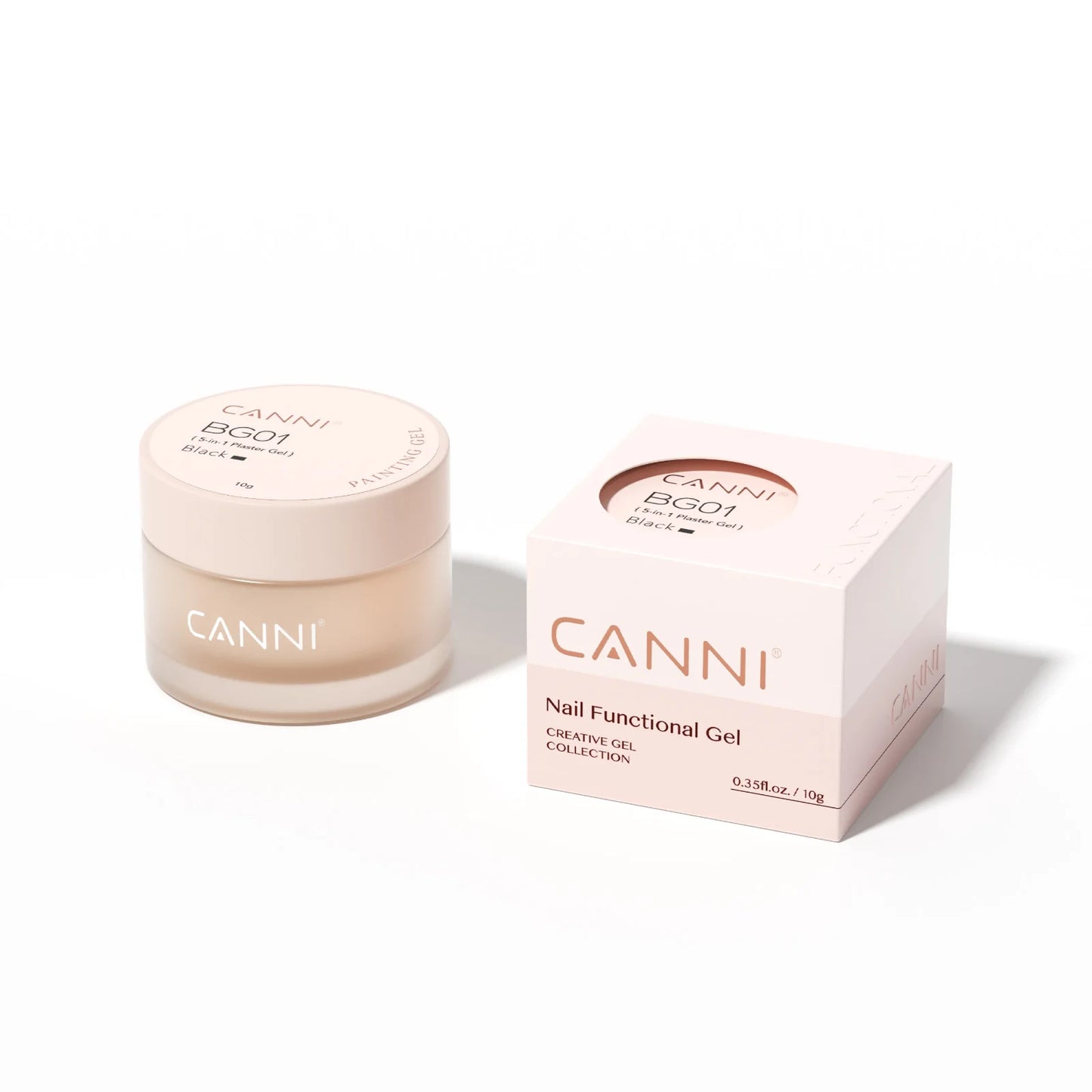 CANNI 10g No-Wipe 5-in-1 Plaster Gel HEMA TPO FREE Nail Art Functional Gel White Black Nail Painting Relief Pattern DIY Manicure