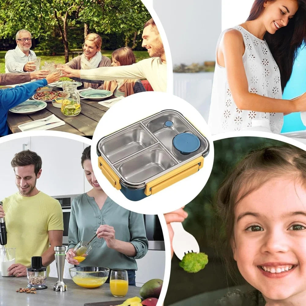 850ml Portable Lunch Boxes for Children Adults Thermo Soup Bento Box Stainless Steel Insulated Heating Food Storage Container