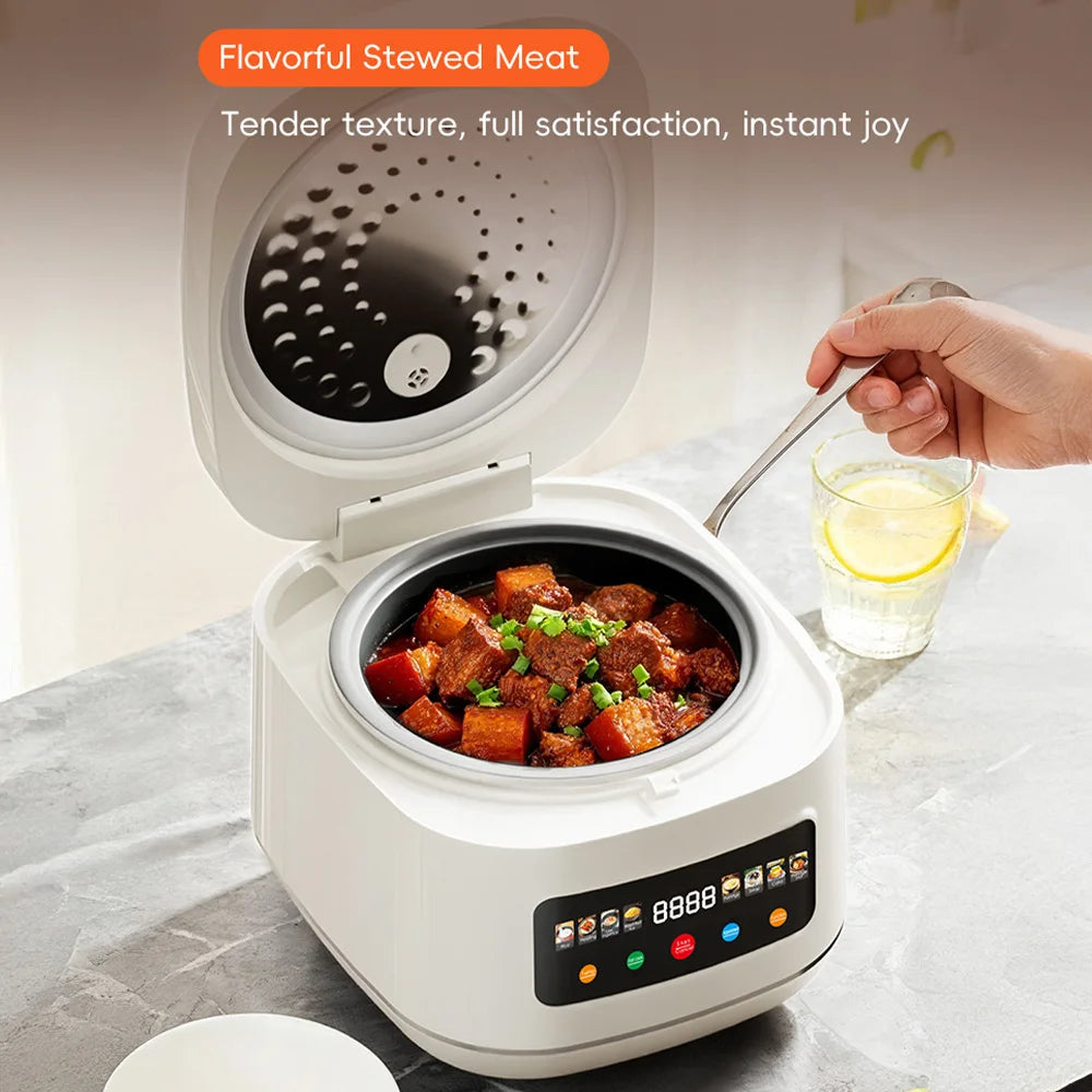 5L Electric Rice Cooker Multi-functional with Steamer Non-Stick Inner Pot 1000W 24H Keep Warm LCD Display for Home Kitchen