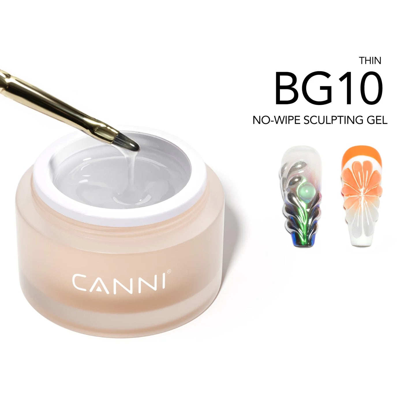 CANNI 10g No-Wipe 5-in-1 Plaster Gel HEMA TPO FREE Nail Art Functional Gel White Black Nail Painting Relief Pattern DIY Manicure
