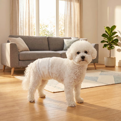 PawHut Dog Diapers Super Absorbent Leak-Proof Dog Nappies for Male Dogs Size M 45-64 cm Waist