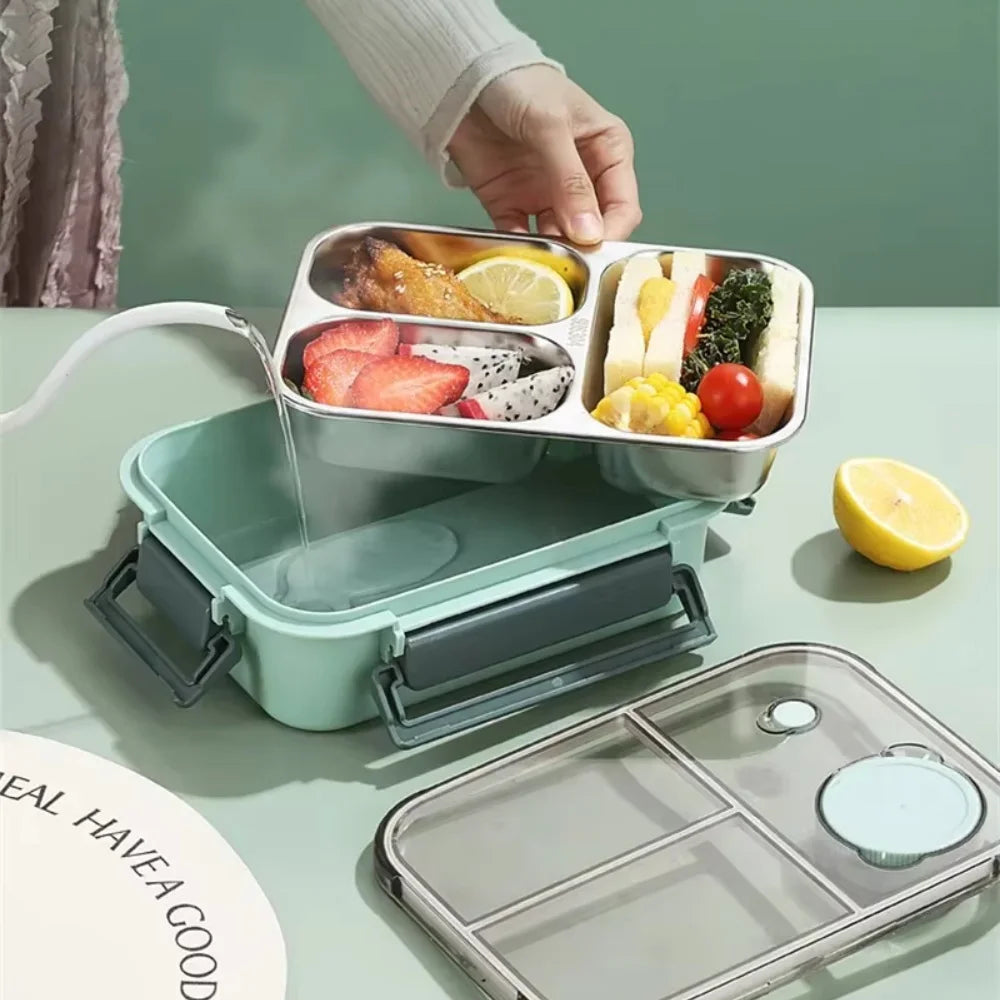850ml Portable Lunch Boxes for Children Adults Thermo Soup Bento Box Stainless Steel Insulated Heating Food Storage Container