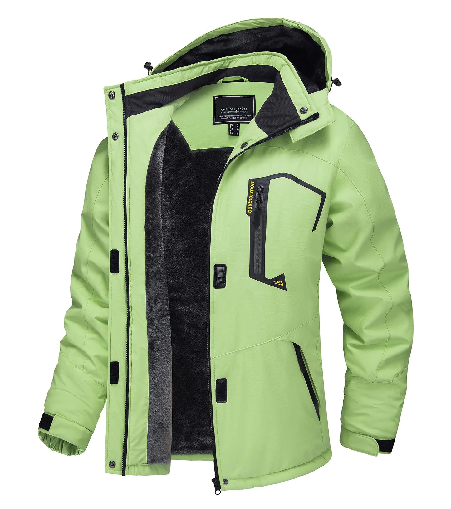 TACVASEN Winter Waterproof Ski Snowboard Jacket Womens Thermal Heavy Fleece Jackets Casual Work Rain Coat Windbreaker Parka