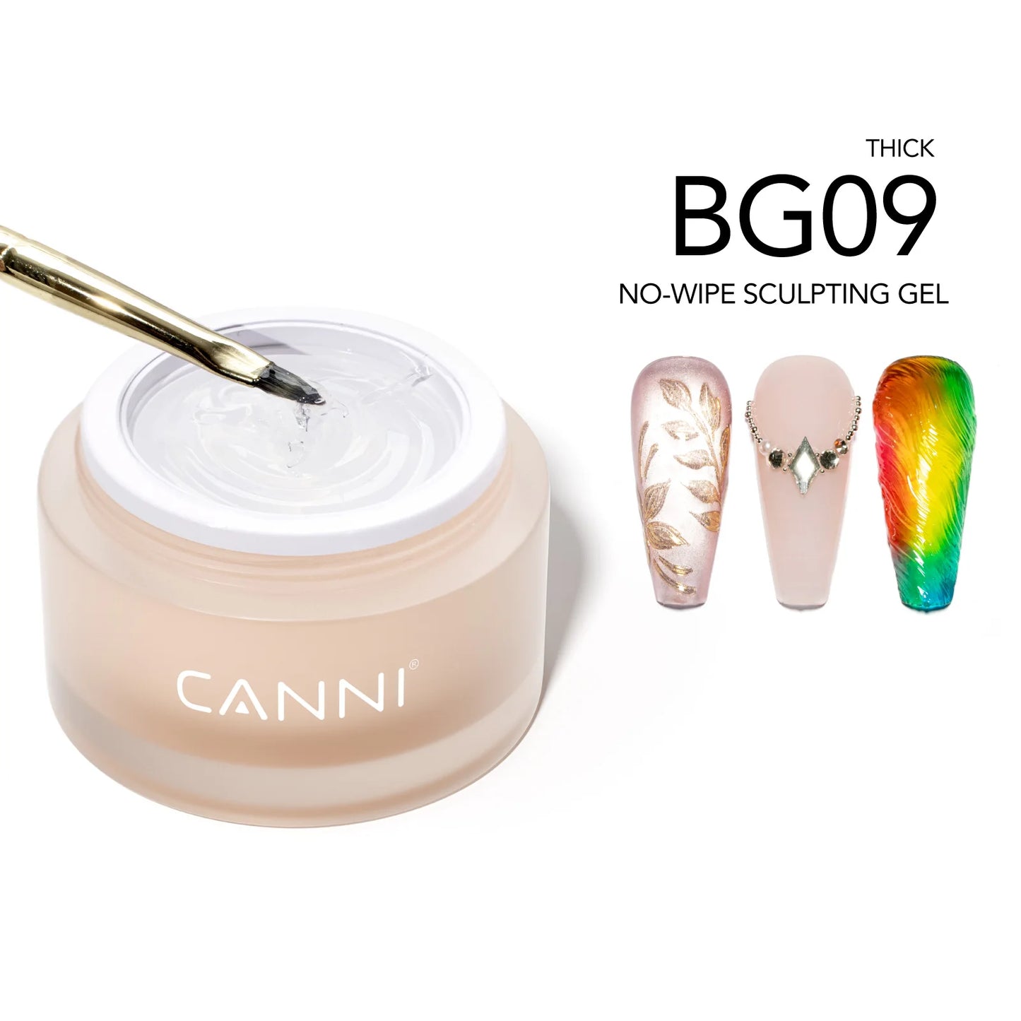 CANNI 10g No-Wipe 5-in-1 Plaster Gel HEMA TPO FREE Nail Art Functional Gel White Black Nail Painting Relief Pattern DIY Manicure