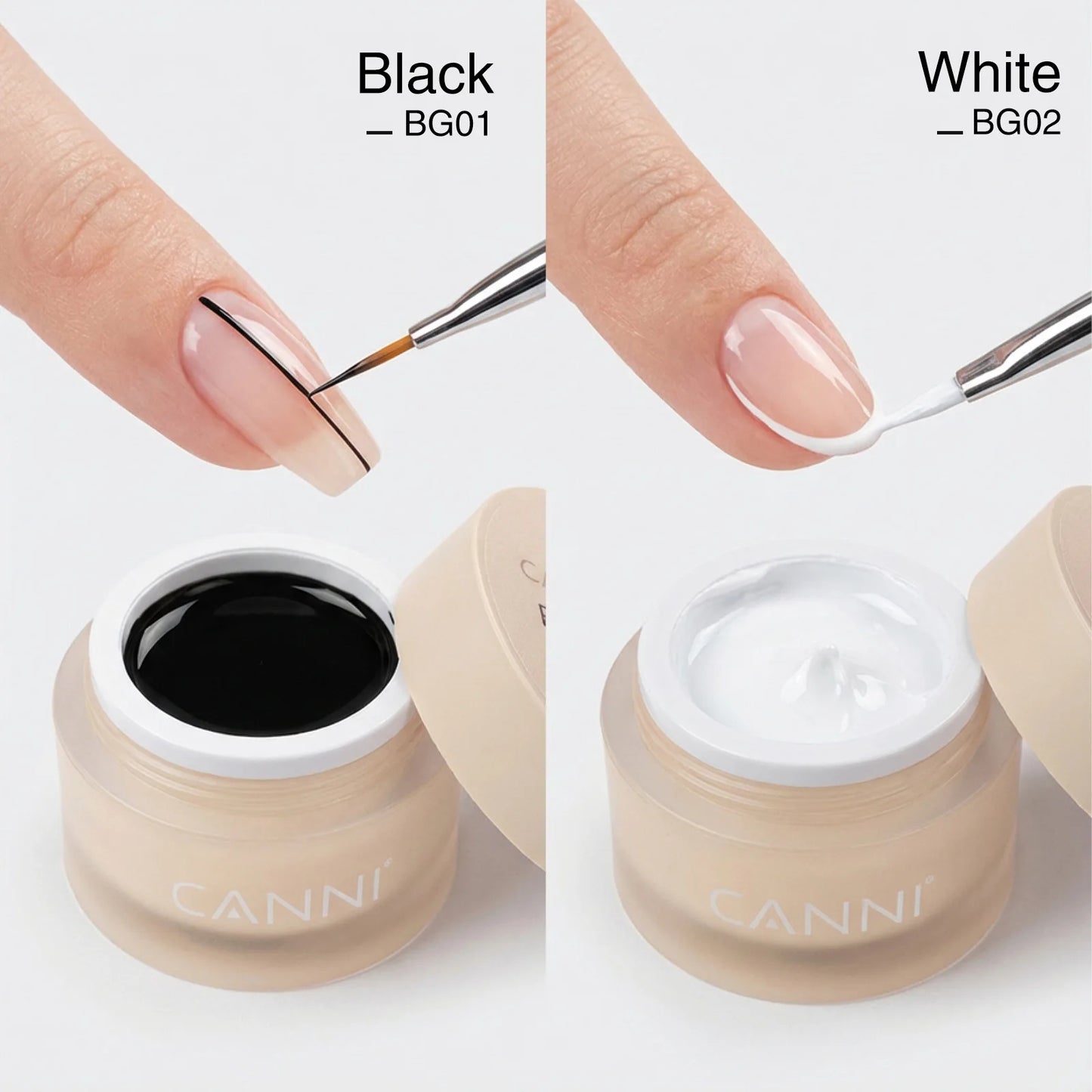 CANNI 10g No-Wipe 5-in-1 Plaster Gel HEMA TPO FREE Nail Art Functional Gel White Black Nail Painting Relief Pattern DIY Manicure