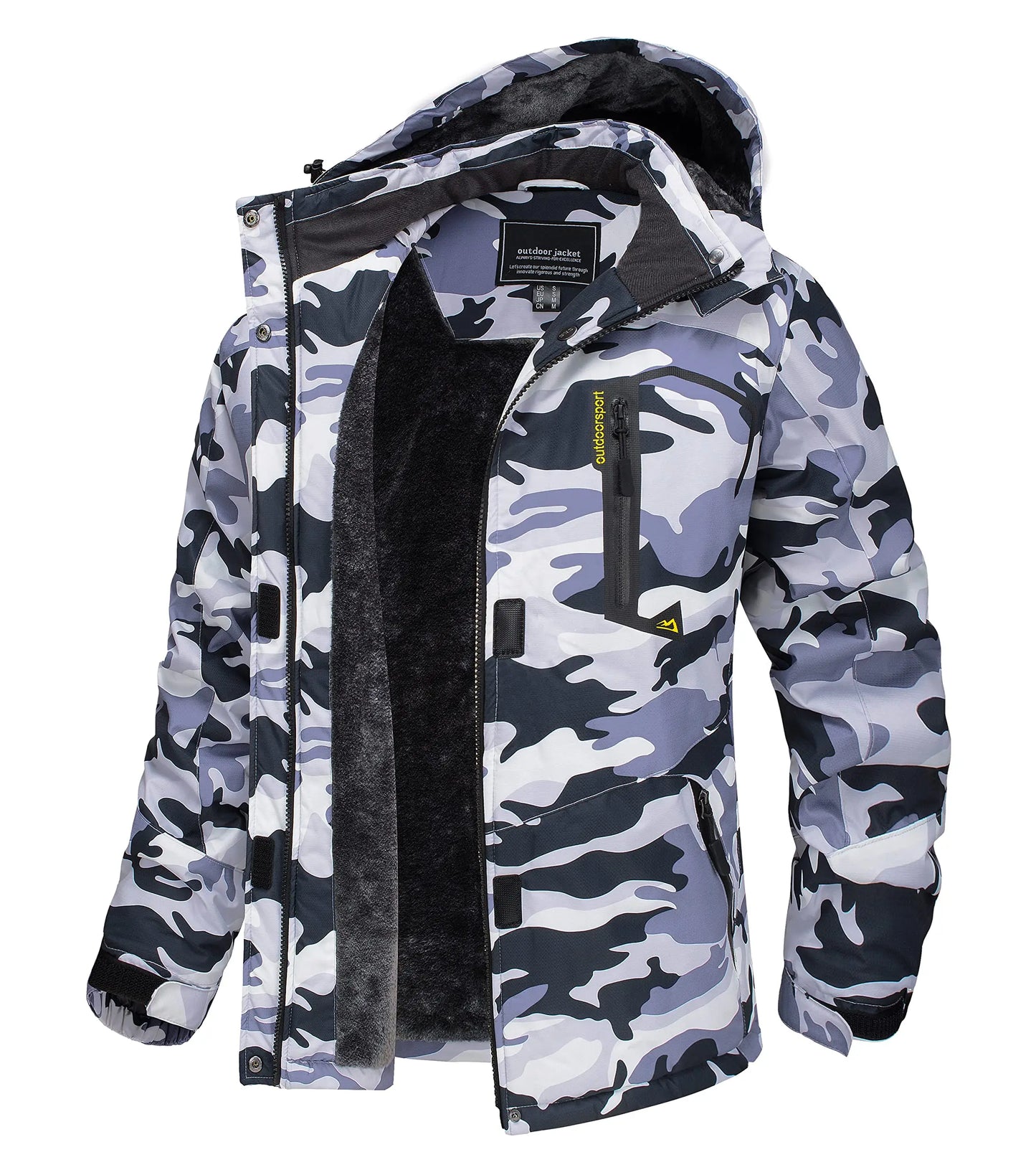 TACVASEN Winter Waterproof Ski Snowboard Jacket Womens Thermal Heavy Fleece Jackets Casual Work Rain Coat Windbreaker Parka