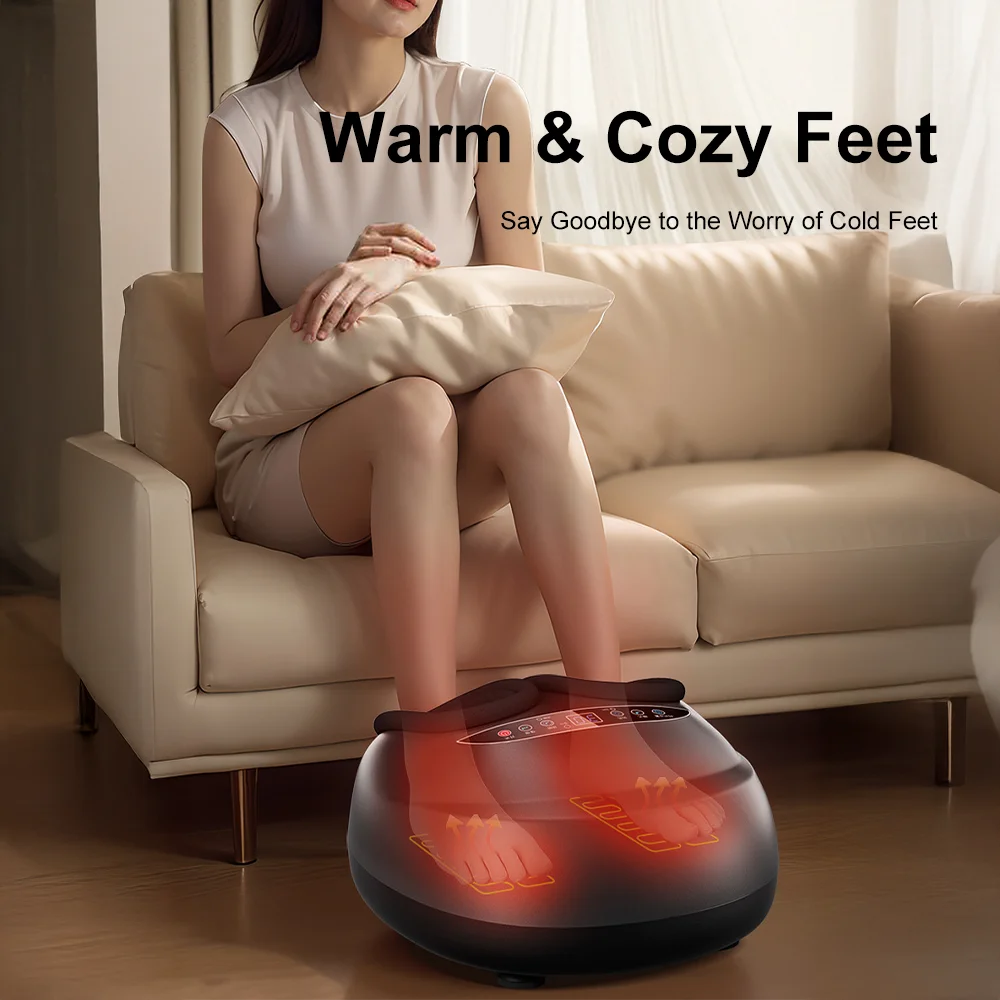 Electric Smart Foot Massager 5-Level Strength Fully Automatic Wrap Airbag Soothing Shiatsu Foot Massager With Remote Control