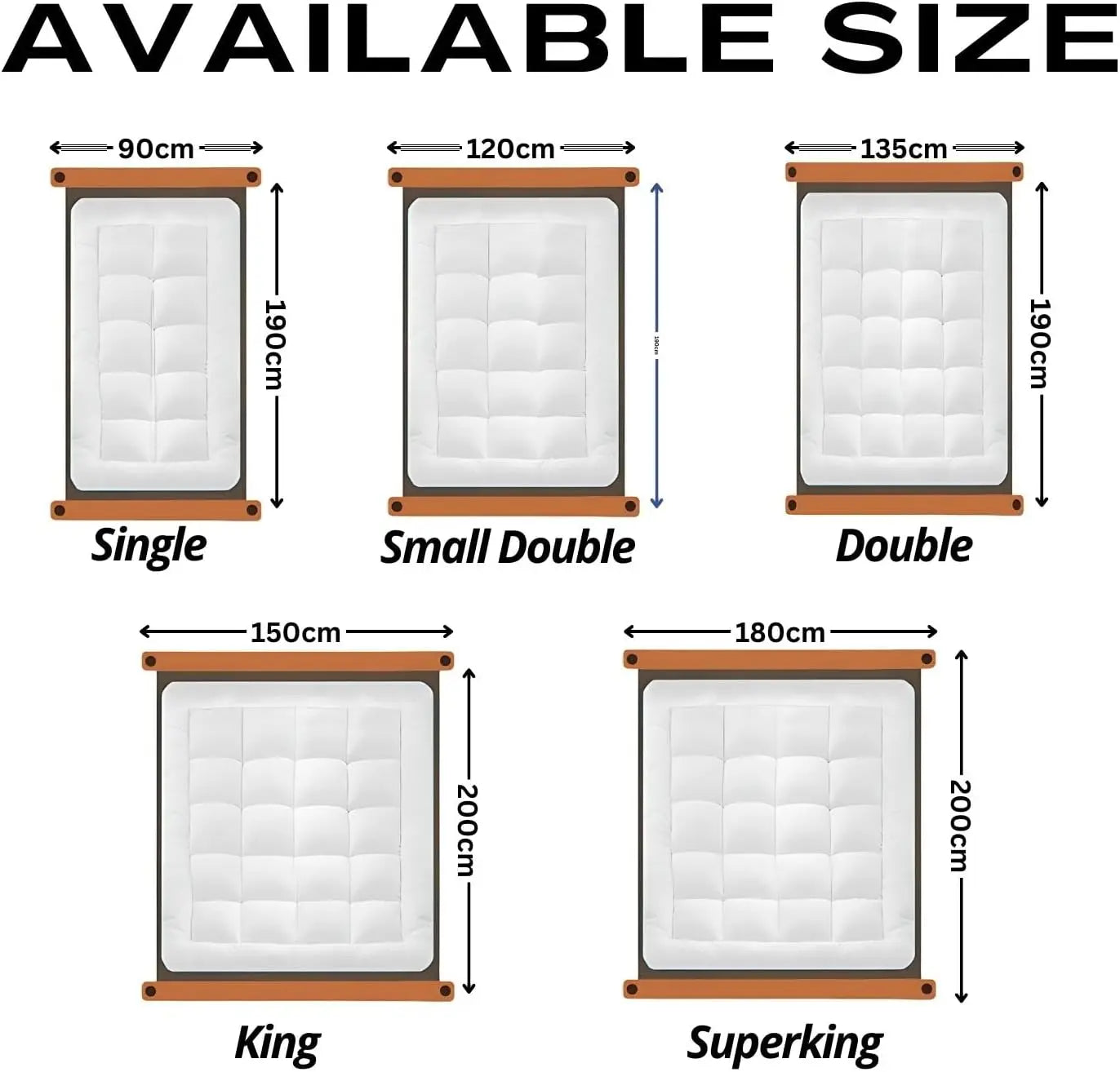 Hotel Collection 10cm Microfiber Mattress Topper Super Soft Box Stitched Bed Topper Extra Deep Bounce Back Mattress Enhancer Wit
