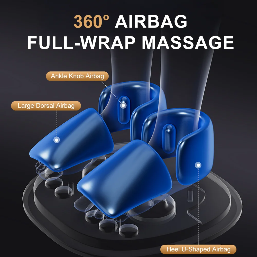 Electric Smart Foot Massager 5-Level Strength Fully Automatic Wrap Airbag Soothing Shiatsu Foot Massager With Remote Control