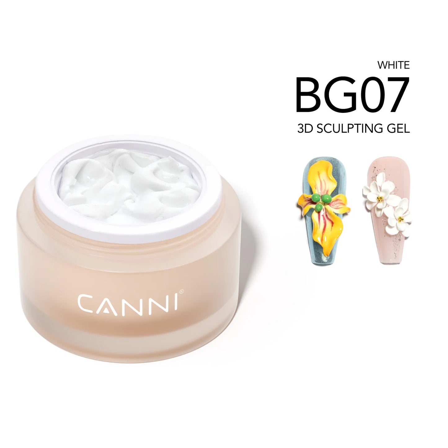 CANNI 10g No-Wipe 5-in-1 Plaster Gel HEMA TPO FREE Nail Art Functional Gel White Black Nail Painting Relief Pattern DIY Manicure