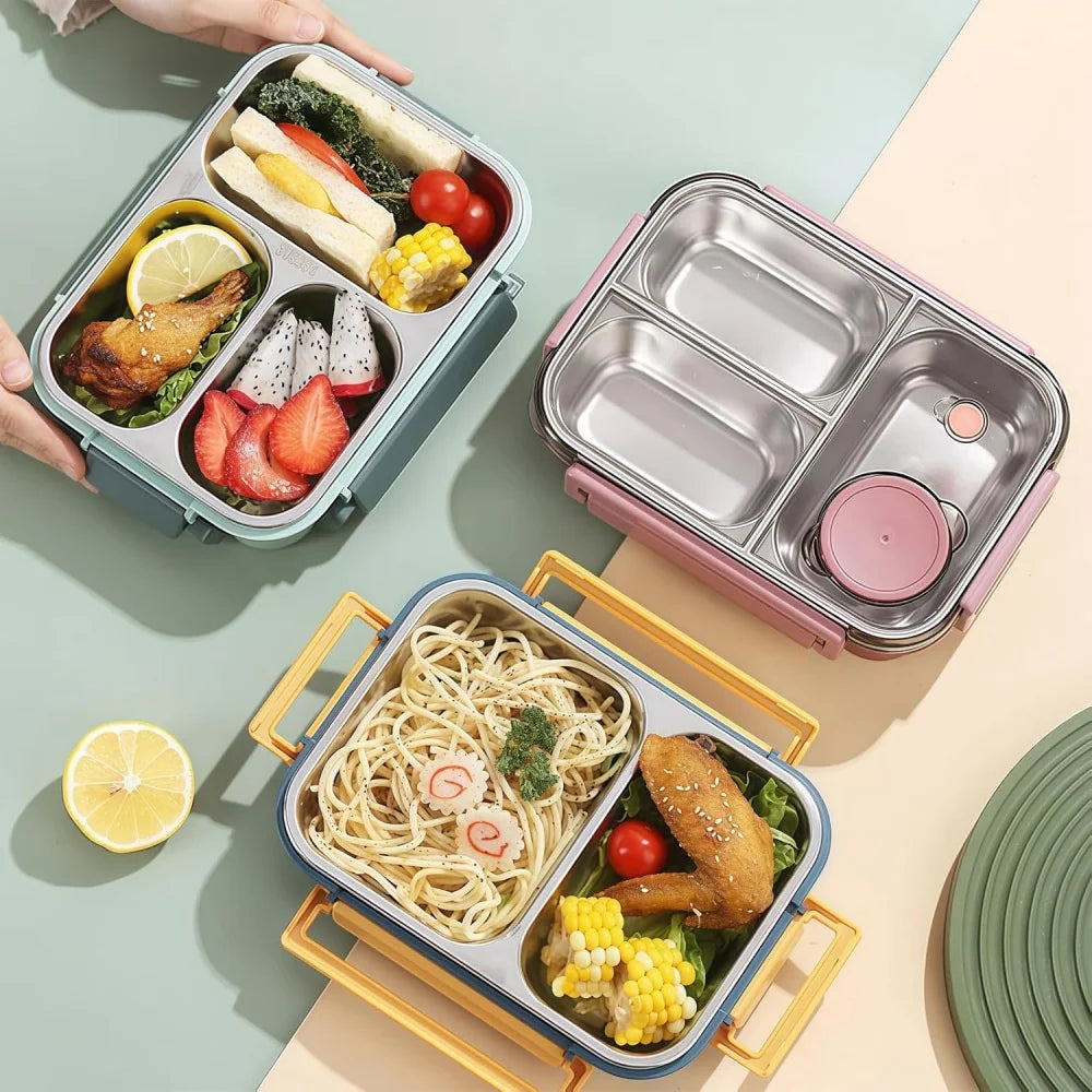 850ml Portable Lunch Boxes for Children Adults Thermo Soup Bento Box Stainless Steel Insulated Heating Food Storage Container
