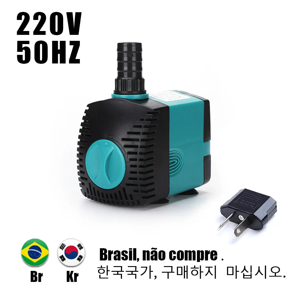 Ultra-Quiet 3/6/10/15/25/35/50/60W Submersible Water Fountain Pump Filter Fish Pond Aquarium Water Pump Tank Fountain