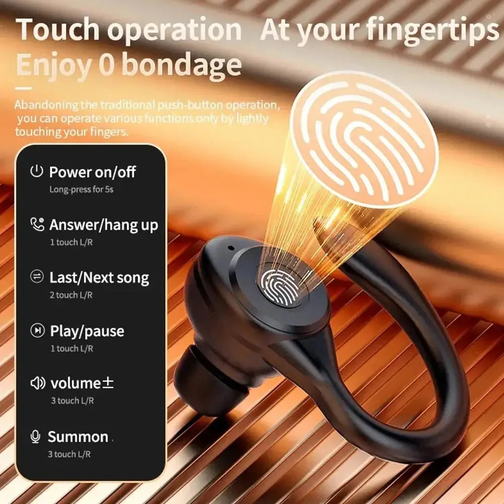 Y7 Bluetooth Earphones Sports Ear Hook Hifi Stereo Bluetooth Bass 5.3 Headphones New Mic Earbuds With Waterproof Wireless