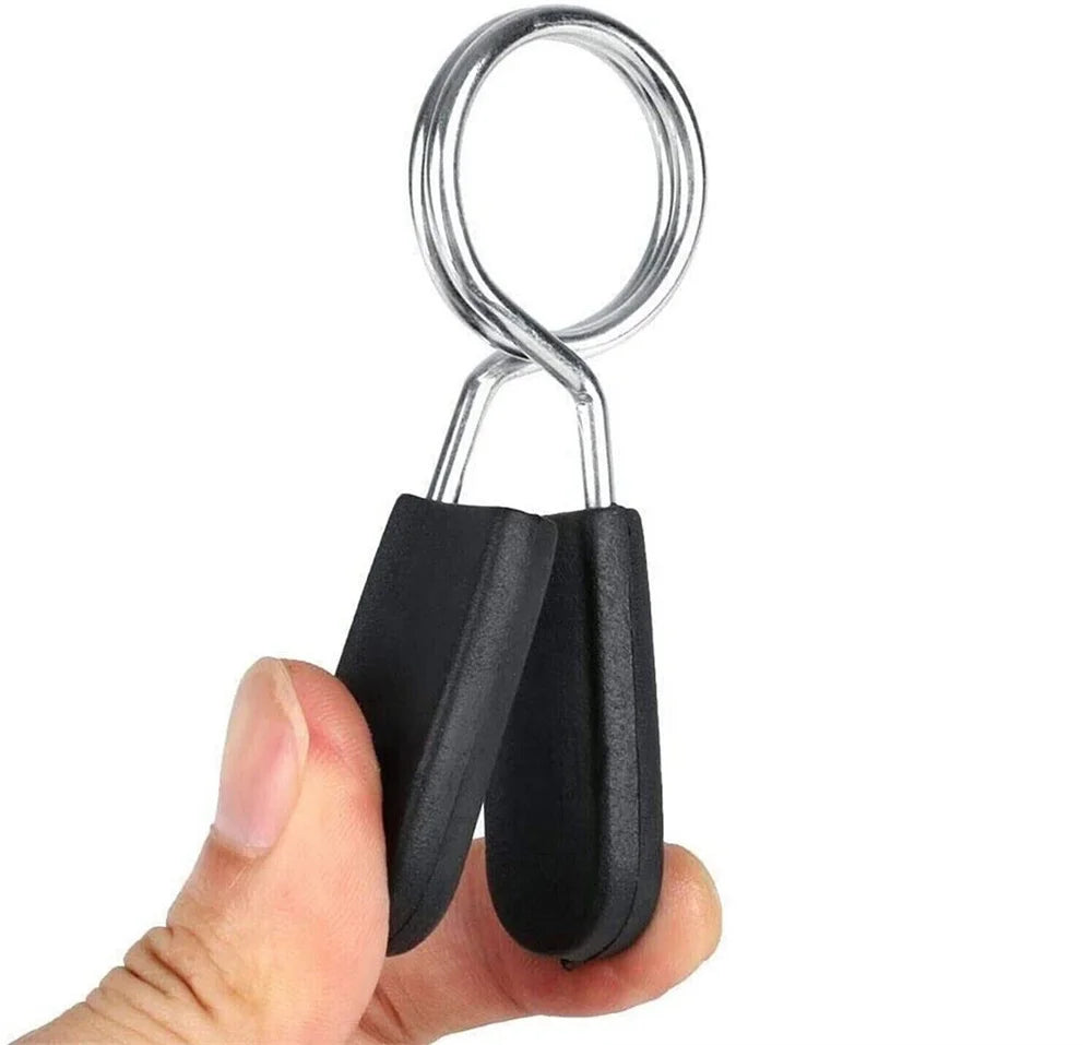 2PCS 25mm Barbell Bar Clamp Spring Collar Clips Gym Weight Dumbbell Lock Lift