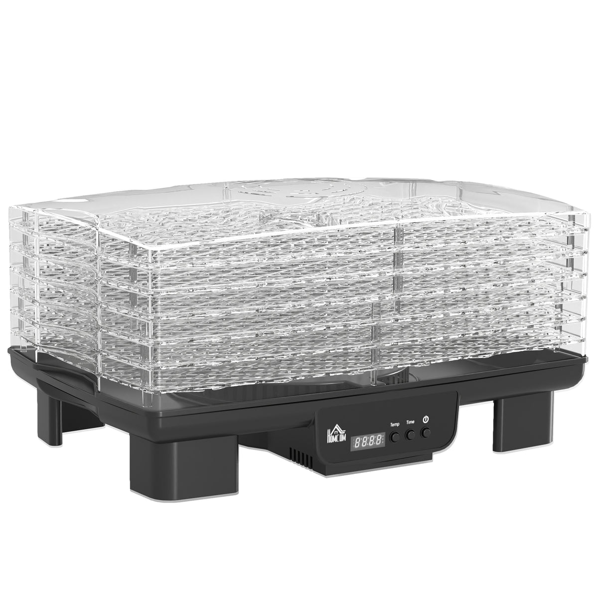 HOMCOM 40-70℃ Six-Tray Food Dehydrator - Black